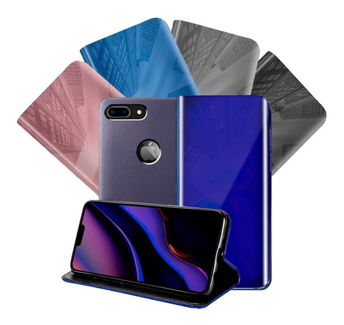 Funda Para iPhone Varios Modelos Cartera Flip Cover Espejo