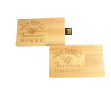 Memorias Usb En Madera Tipo Tarjeta De 16gb 