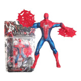 Muñeco Spiderman Avengers Con Luz  Telaraña Articulado 17cm