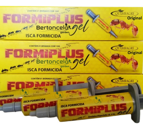 Quimiagri Formiplus Gel Formigas 10gr Kit C/ 3 Unidades