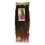 Cabelo Cacheado Boho Box Crochet Braids 300g 65cm + Agulha Cor T1b/27 Preto/mel