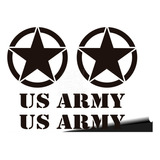 Calco Us Army + 2 Estrellas 29cm. Jeep Kit