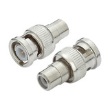 Adaptador Bnc Macho A Rca Hembra, Pack 2 Unidades