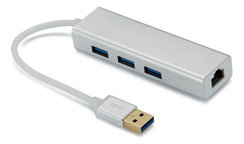 Convertidor Hub Ethernet Rj45 Usb 3.0 Puertos Adaptador 3en1