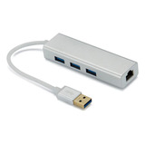 Convertidor Hub Ethernet Rj45 Usb 3.0 Puertos Adaptador 3en1