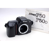 Máquina Nikon N50 F50 Câmera Analógica 35mm Funcionando