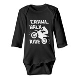 Crawl Walk Ride Dirtbike - Enterizo De Manga Larga Para Beb.