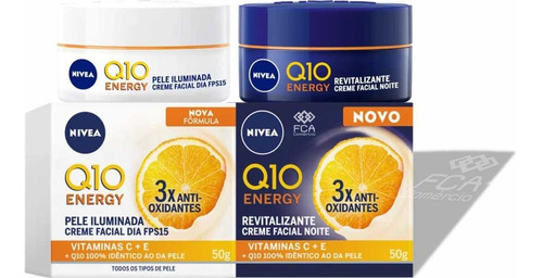 Nivea Q10 Energy Vitamina C Antissinais Creme Dia E Noite