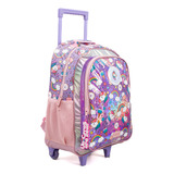 Mochila Carro Nena Escolar Holografica Glitter Resistente 