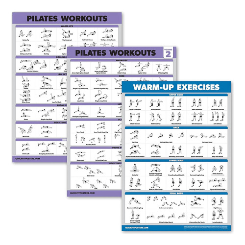 Paquete De 3 Pósteres De Entrenamiento De Pilates Volumen 1 