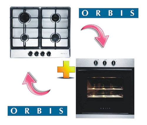 Horno Empotrable Acero Orbis + Anafe A Gas Orbis  C/enc