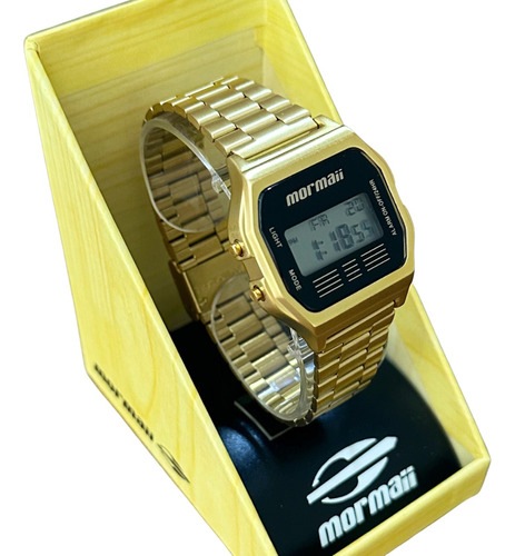 Relógio Feminino Digital Mormaii Dourado Com Caixinha Barato
