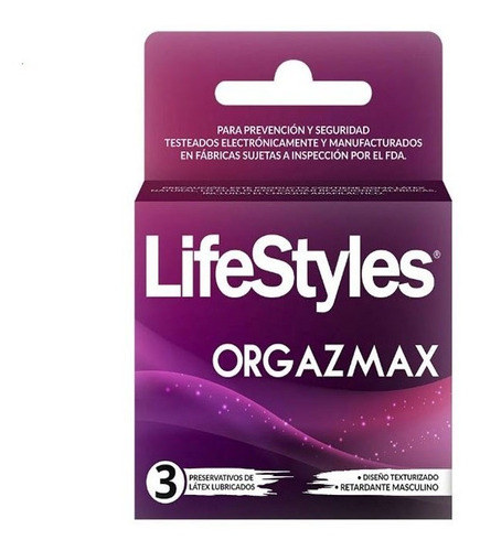 Preservativo Orgazmax Con Textura & Retardante 3 Und