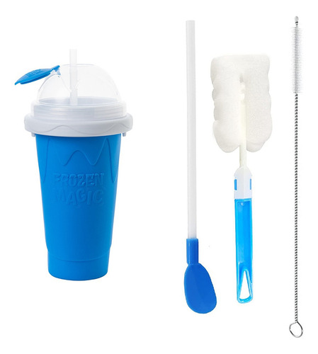 Vaso Freeze Magic Slushy, Tazas Para Batidos Con Tapas Y Paj