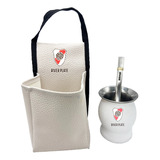 Mate Acero Inoxidable Y Funda Ecocuero Auto River Plate