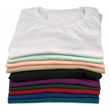 Mayoreo 10pz Playeras Colores Basic Dama Ajuste Suave/fresca