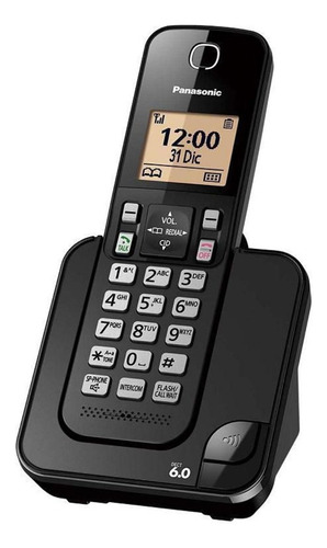 Teléfono Panasonic Central Kx-tgc352 Inalámbrico 220v - Color Negro