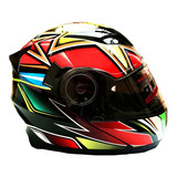 Casco Abatible Moto Dos Viseras Colorado Certificado Europeo Color Negro/rojo Tamaño Del Casco Xl(61-62 Cm)