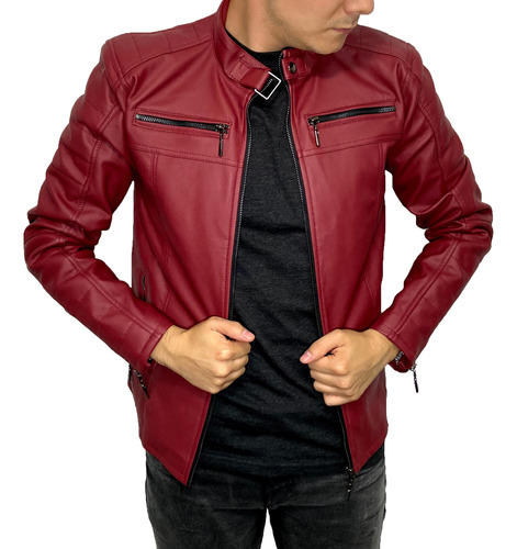 Chaqueta Chamarra Cuerotex Hombre Slim Fit En 4 Colores