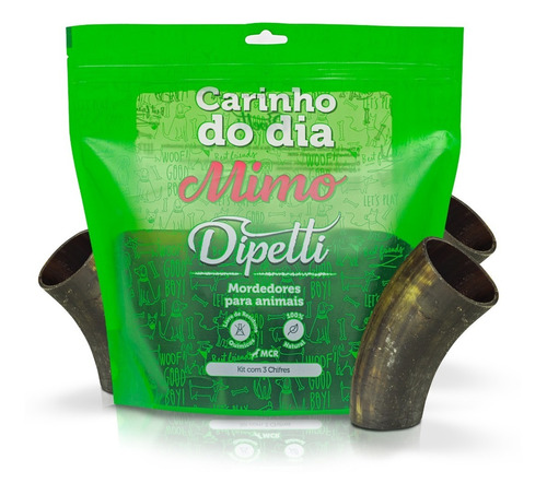 Kit Mordedor Natural Pet - Chifre Bovino Dipetti