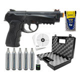 Pistola Airgun Co2 De Pressão C12 4.5mm Gas Munição Maleta