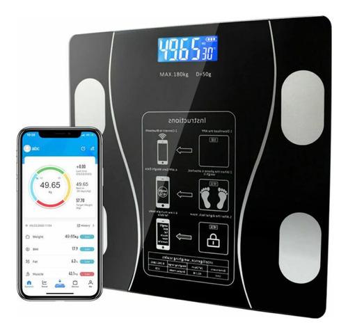 Balança De Peso Corporal Banheiro Ate 180kg Bioimpedancia