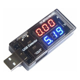 Medidor De Voltaje Digital Tester Amperaje Carga Usb 3 A 9 V