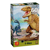 Puzzle Quebra Cabeça Infantil T-rex C/ 60 Peças 04430 Grow