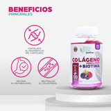 Colágeno Hidrolizado + Biotina Olnatura Just 120 Gomitas Sabor Frutos Rojos
