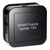 Qianyuu Divisor De Audio Óptico Digital 1x3, Spdif Toslink