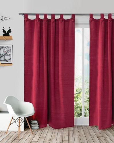 Cortinas Ambiente Madras C/botones + Presillas + Agarraderas