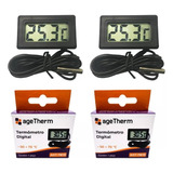 2 Termômetros Digital Refrigeração Aquário Estufas -50º+70ºc