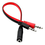 Cable Adaptador Audio Miniplug Hembra A 2 Miniplug Macho Pc