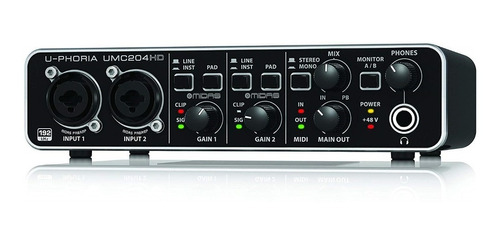 Interface Usb Midi Behringer Uphoria Umc204hd 192 Khz