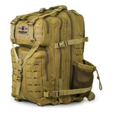 Mochila Morral Tactico Militar Masherland De 45l Color Amarillo Liso