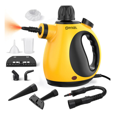 Limpiador De Vapor Maquina Portatil Wishsky Limpiadora Automotriz De Vapor Para Chinches Limpiadora De Vapor A Altas Temperaturas Para Superficies 10 Accesorios,color Amarillo | Envío gratis