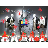 Vinil Decorativo Navidad Duendes Navideños 1.50 Mts