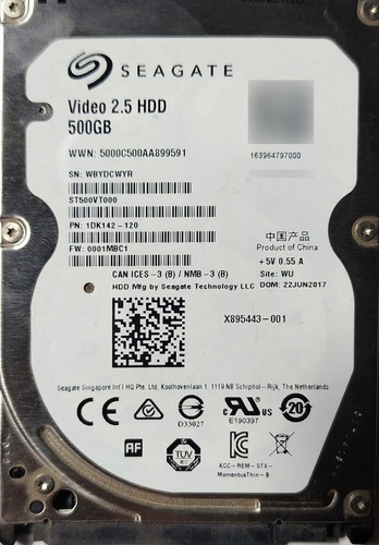 Hdd Seagate St500vt000 500gb. 