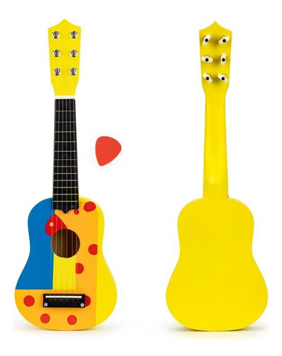 Guitarra Para Niños De Madera Didáctica Juguete De Madera 