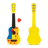 Guitarra Para Niños De Madera Didáctica Juguete De Madera 