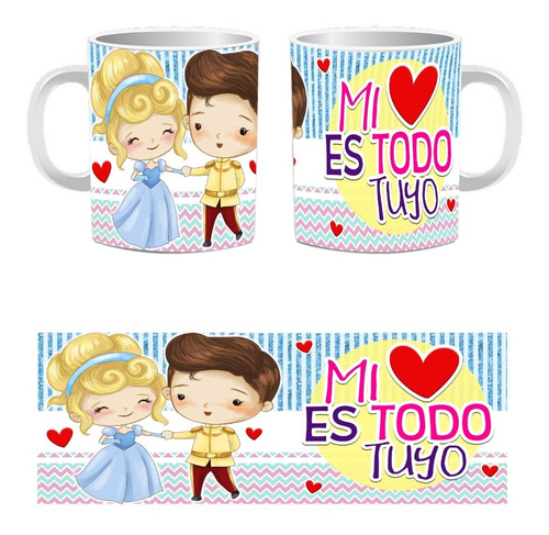 Taza Princesa Y Principe Amor San Valentin 14 Febrero