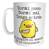 Taza Pollito Con Cuchillo Dormí Poco Camino Violencia, Meme