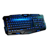 Teclado Gamer Luz Led Rgb Tecla De Neon Usb Bk-g35 Abnt2 Br