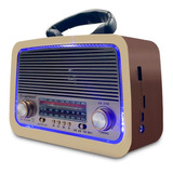 Rádio Retro Radinho Vintage Potente Portátil Mp3 Bluetooth