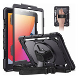 Funda Para iPad 9 8 7 Generación 10.2 Rudo Protector Negro