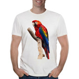 Remera Papagayo Loro Aves Animales Hombre Purple Chick