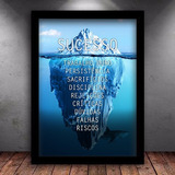 Quadro Decorativo Iceberg Do Sucesso Motivacional