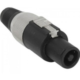 Conector Speakon De Linha Macho 4 Polos Pgsp0004 Preto/cinz