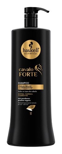 Haskell Cavalo Forte Shampoo 1litro Força Crescimento Brilho