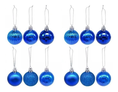 12 Esferas De 3cm Árbol Navidad Bambalinas Bolas Decoración 